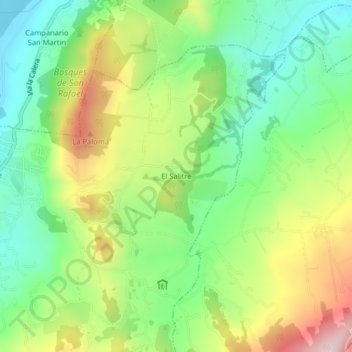 Mappa topografica El Salitre, altitudine, rilievo