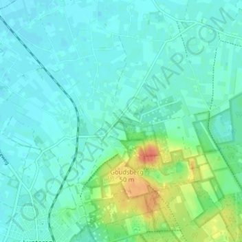 Mappa topografica Meulunteren, altitudine, rilievo