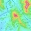 Mappa topografica Ansan Mountain, altitudine, rilievo