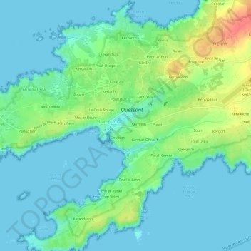 Mappa topografica Costaprat, altitudine, rilievo