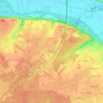 Mappa topografica La Babinière, altitudine, rilievo