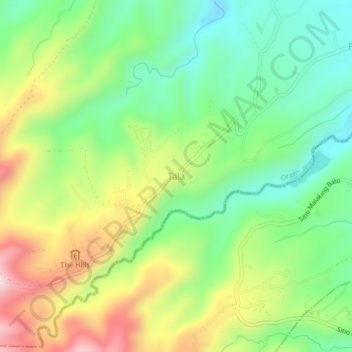 Mappa topografica Tala, altitudine, rilievo
