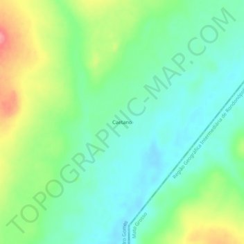 Mappa topografica Caetano, altitudine, rilievo