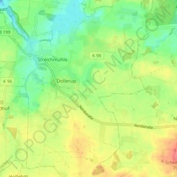 Mappa topografica Krim, altitudine, rilievo