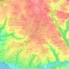 Mappa topografica Le Poteau-Vert, altitudine, rilievo