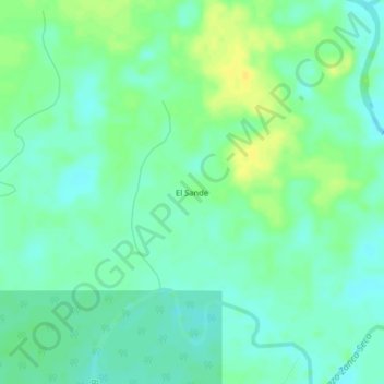 Mappa topografica El Sande, altitudine, rilievo