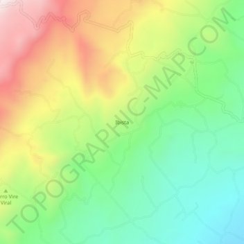 Mappa topografica Ibista, altitudine, rilievo