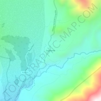 Mappa topografica Coyamento, altitudine, rilievo