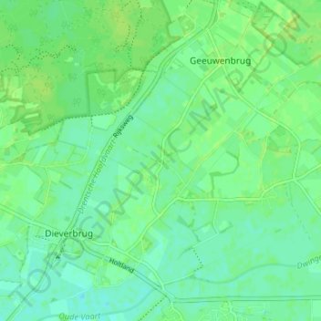 Mappa topografica Leggeloo, altitudine, rilievo
