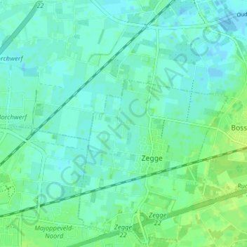 Mappa topografica Heesterbosch, altitudine, rilievo