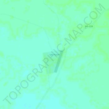 Mappa topografica São Paulo, altitudine, rilievo