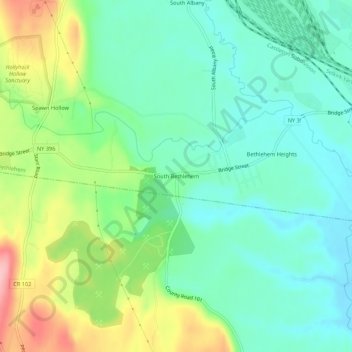 Mappa topografica South Bethlehem, altitudine, rilievo