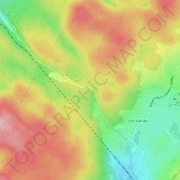 Mappa topografica Col de la Savine, altitudine, rilievo