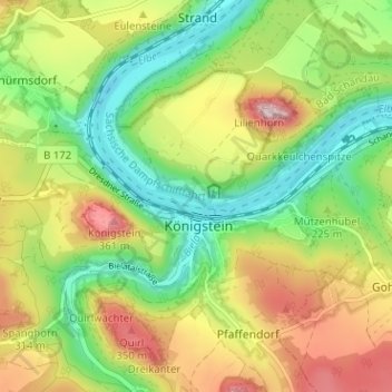 Mappa topografica Halbestadt, altitudine, rilievo