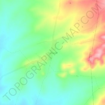Mappa topografica Cartaojal, altitudine, rilievo