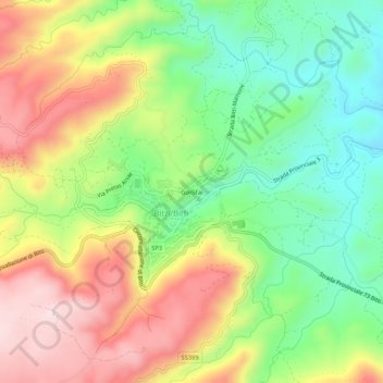Mappa topografica Gorofai, altitudine, rilievo