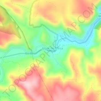 Mappa topografica Las chorreras, altitudine, rilievo