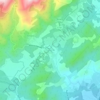 Mappa topografica Palavesa, altitudine, rilievo