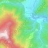 Mappa topografica Blanc, altitudine, rilievo