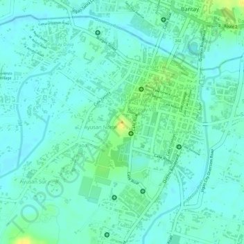 Mappa topografica Mira Hills, altitudine, rilievo