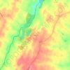 Mappa topografica Arvonia, altitudine, rilievo