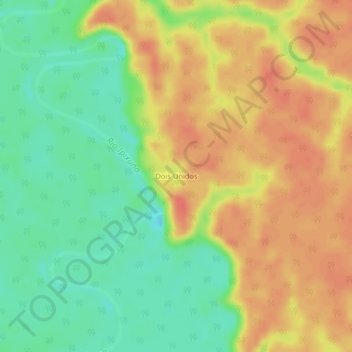 Mappa topografica Dois Unidos, altitudine, rilievo