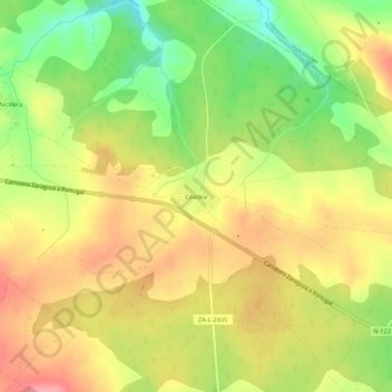Mappa topografica Ceadea, altitudine, rilievo