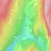 Mappa topografica Cordet, altitudine, rilievo