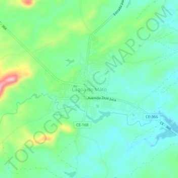 Mappa topografica Lagoa do Mato, altitudine, rilievo