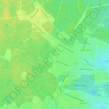 Mappa topografica Le Tronquet, altitudine, rilievo