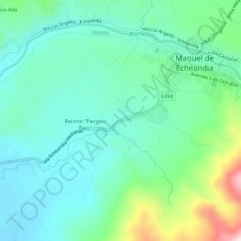 Mappa topografica Barraganete, altitudine, rilievo
