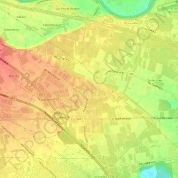 Mappa topografica Basson, altitudine, rilievo