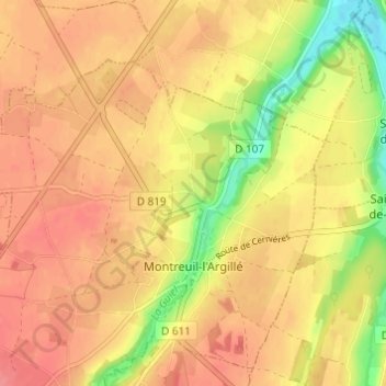 Mappa topografica La Hêtraie, altitudine, rilievo