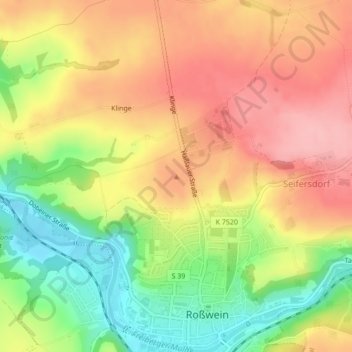 Mappa topografica Goldene Höhe, altitudine, rilievo