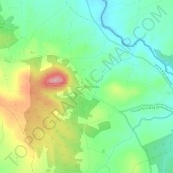 Mappa topografica Nave Redonda, altitudine, rilievo