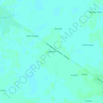 Mappa topografica Palomar, altitudine, rilievo