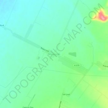 Mappa topografica Mariposas, altitudine, rilievo