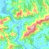 Mappa topografica Toledos, altitudine, rilievo