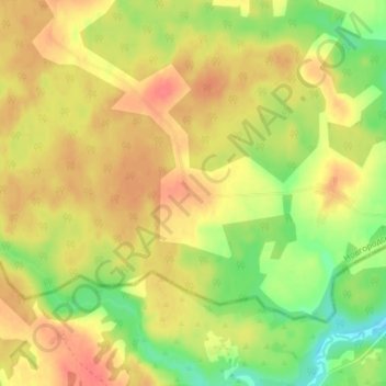 Mappa topografica Быково, altitudine, rilievo
