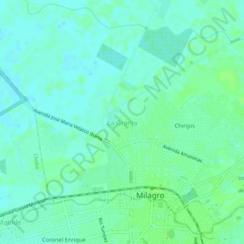 Mappa topografica La Granja, altitudine, rilievo