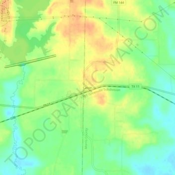 Mappa topografica Cason, altitudine, rilievo