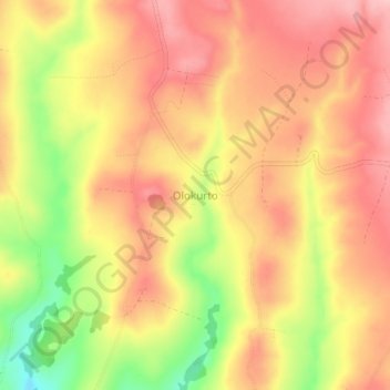 Mappa topografica Olokurto, altitudine, rilievo