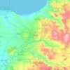 Mappa topografica Sassari, altitudine, rilievo