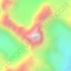 Mappa topografica Golgotha, altitudine, rilievo