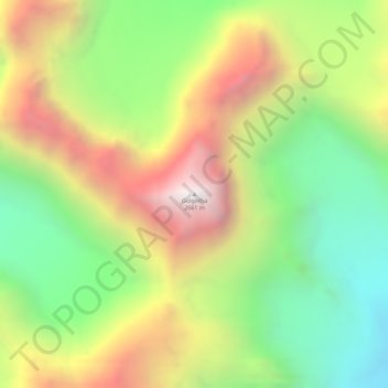 Mappa topografica Golgotha, altitudine, rilievo