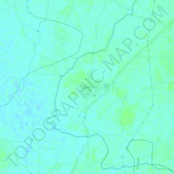Mappa topografica Bath, altitudine, rilievo