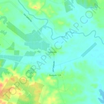 Mappa topografica Safando, altitudine, rilievo