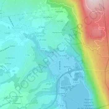 Mappa topografica Les Moulins, altitudine, rilievo