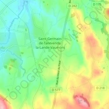 Mappa topografica La Tessonnière, altitudine, rilievo