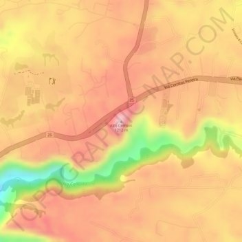 Mappa topografica Alto Cerritos, altitudine, rilievo